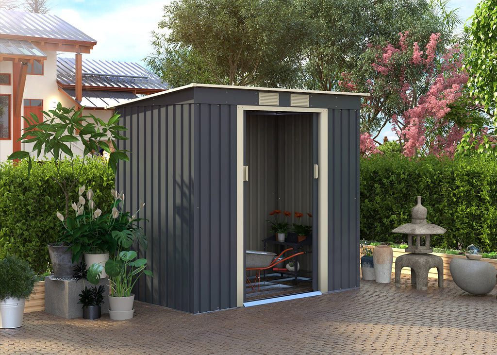 Garden Shed 6 x 4ft Cold Grey
